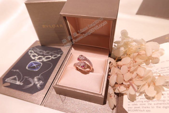 Bvlgari飾品 寶格麗雙蛇頭開口戒指  zgbq3120